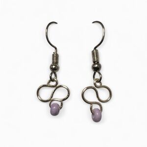 Elegant Polished Silver Infinity Loop Earrings